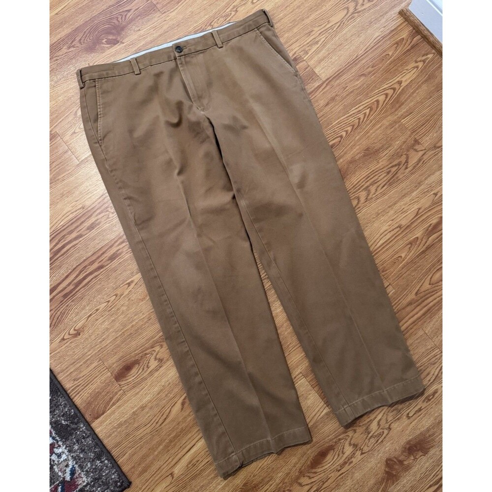 Brooks Brothers 346 Cotton Chino Dress Pants Men 40 X 30 Dark Khaki Office